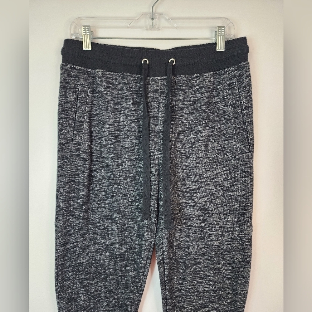 Forever 21 Men's Heathered Black Drawstring Jogger 2 Pockets Pants Size Small - Picture 3 of 10